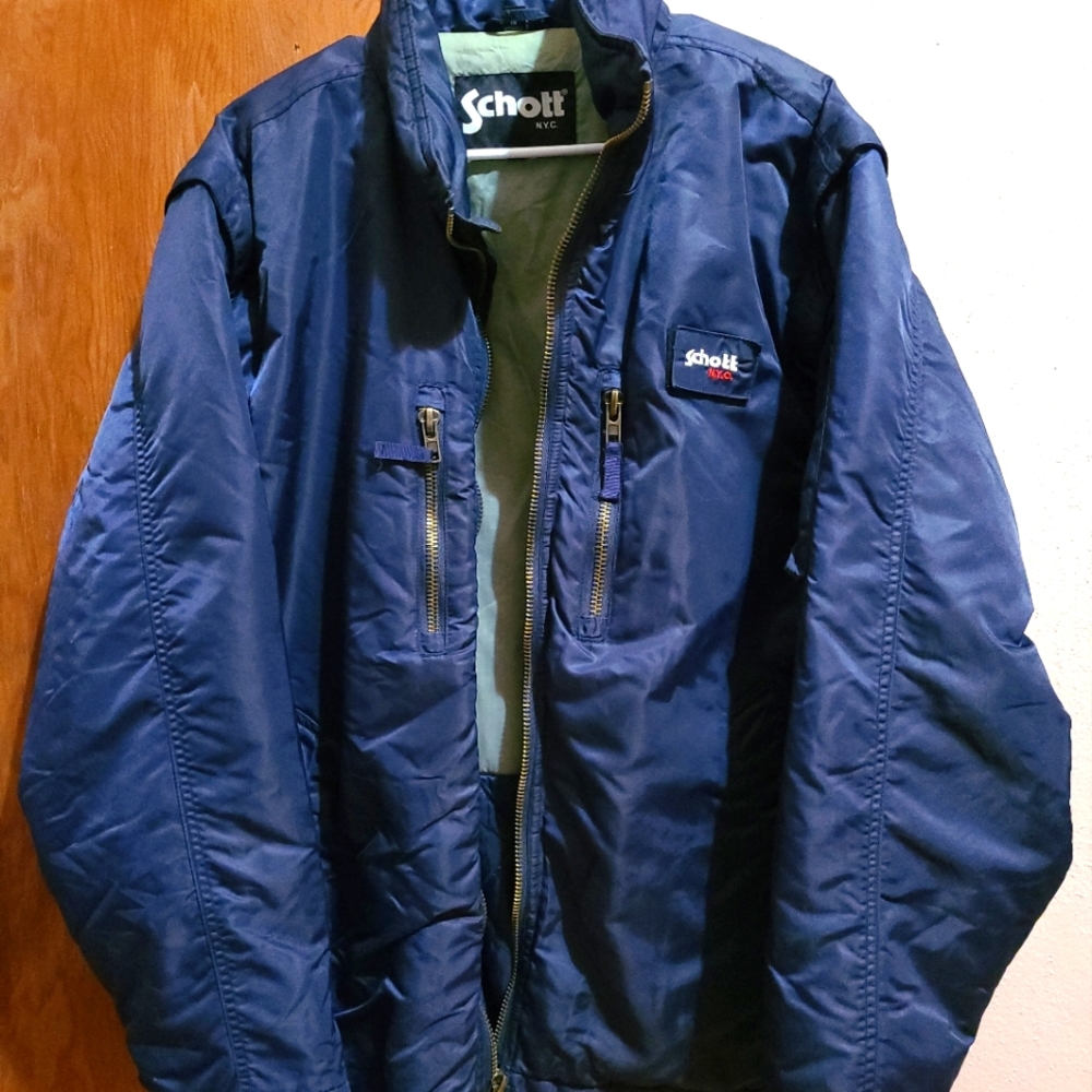 Original Navy Blue Schott USA men's Jacket